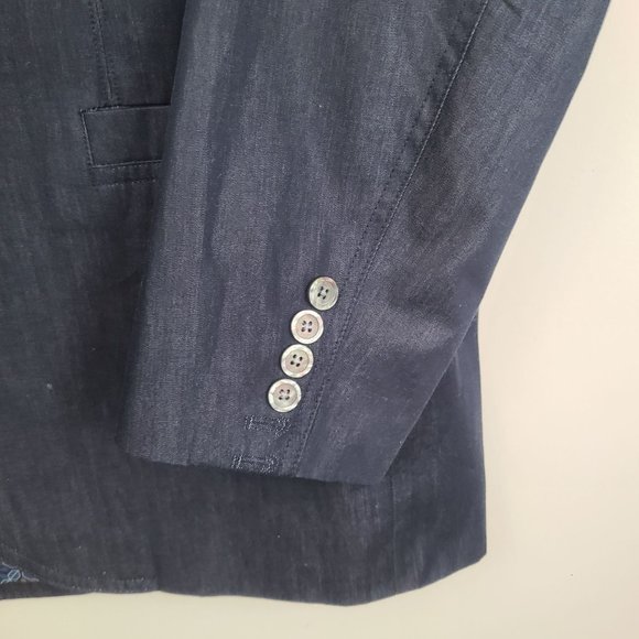 Structure Collection Mens Gray 2-Button Slim Fit Formal Suit Jacket Sz XL Solid - Picture 4 of 11